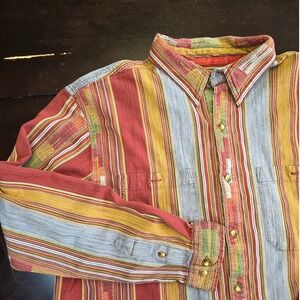 The Territory Ahead Multicolor Striped Button-Down Shirt